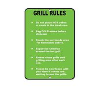 Metal Road Sign Grill Use Rules Follow Grill Rule Instruction Wall Decor Retro Tin Sign Aluminum For Wall Decor 11.8X7.8 Inch