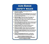 Metal Road Sign Gun Range Safety Rules Every Gun Is Loaded Security Wall Decor Retro Tin Sign Aluminum For Wall Decor 11.8X7.8 Inch