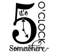 Metal Road Sign It'S 5 O'Clock Somewhere...Beach Tin Sign Warning Sign 12" X 8"