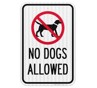 Metal Road Sign No Dogs Allowed Sign Warning Sign 12" X 8"