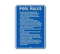 Metal Road Sign Pool Rules All Bathers Must Shower Before Entering Pool Wall Decor Retro Tin Sign Aluminum For Wall Decor 11.8X7.8 Inch