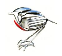 Metal Robin Garden Ornament, Handmade Metal Robin Bird Art Sculpture,Scrap Metals Art Bird Sculpture, Rustic Fork & Spoon Cutlery Craft Statue for Home Garden Decor,Unique Gift for Bird Lovers (1PC)