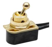 Metal Rocker Switch 2 Pin On Off For Toggle With Phenolic Base For Electrical Circuits Gold Finish 2.56x1.29cm(Gold)