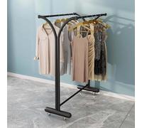 Metal Rolling Clothes nizer Heavy-Duty Storage Rack with Adjustable Shelves for Home Stores & Boutiques - Black 47.3"x61"