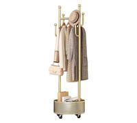 Metal Rolling Coat Rack with Storage Shelves & Hooks, Supports 100kg, Ideal for Hallway & Bedroom, Available in 40cm/60cm/80cm Sizes - Durable & Stylish nizer