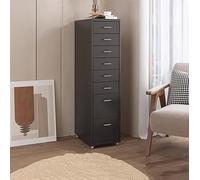 Metal Rolling File Cabinet with Lock Mobile Under Desk Storage Printer Stand Black Metal Locker for Home Office 42.5" x 16" x 11" - Secure & Stylish Organization
