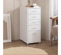 Metal Rolling Storage Cabinet with Lockable Wheels Vertical Document nizer with Drawers Mobile Filing Cabinet for Office and Home Use Space Saving Design
