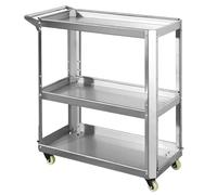 Metal Rolling Tool Cart - 3 Tier Flower Display nd with Wheels for Gas, Home, and Worhops