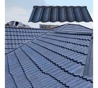 Metal Roofing Shingles, 52.7"x16.5" Roofing Panels, Corrugated Roofing Panels Galvanized Steel Roof Tiles, Easy to Install Outdoor Storage Shed Roof for Garage Architectural(Blue,1pcs)