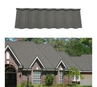 Metal Roofing Shingles, Architectural Panels with Steel Base, 1340x420mm Large Ceiling Insulated Panels, Heavy Duty Corrugated Roofing Panels Roof Tiles for Home/Villa/Garden Roofs(Gray,30pcs)