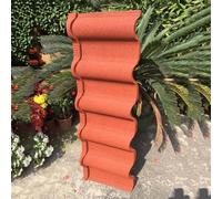 Metal Roofing Shingles, Metal Roofing Panels - Corrugated Galvanized Steel Roof Panels, L52.7" Large Ceiling Insulated Tiles for Storage Shed, Residential, Garage Roof(Red,10pcs)