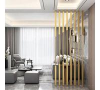 Metal Room Divider Partition Wall, 8pcs Floor to Ceiling Slats, Tall Divider Screens for Space Separation, Adjustable Room Divider Pole Post