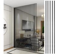 Metal Room Divider Screen - Black Free-Standing Privacy Partition 1-5 Pack Ideal for Bedroom & Office Space Separation Decorative 240/220/200/180 cm High Divider