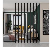 Metal Room Dividers 5/8/10 Pack Free-nding Partits for Home Office Reurant Bedroom Wall Separator (Black 5pcs 135cm/53in/4.43ft)