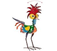 Metal Rooster Statue,Standing Animal Backyard Ornaments,3D Wacky Metal Chicken Outdoor Sculpture Decor for Lawn Patio Art Decoration