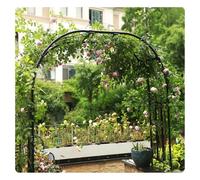 Metal Rose Arch Garden Arbor Wrought Iron Flower Arch for Weddings Ceremonies and Home Decor - Indoor/Outdoor Decoration (Size: 40cm/1.3ft Color: Black)