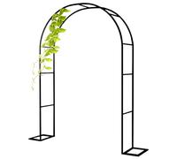 Metal Rose Arch, Garden Trellis for Climbing Plants, Durable Arbor Entryway Support, Solid Structure, Adjustable Width 120-350cm, White Color, Outdoor Garden Decor