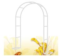 Metal Rose Arch Trellis for Climbing Plants Garden Wedding Arbor Outdoor Support Available in 140x230cm 200x220cm 300x220cm Color: White