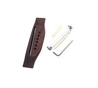 Metal Rosewood Guitar Bridge with Bone Saddle for Jazz Guitar, Jazz Guitar Part Hardware Guitar Parts