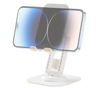 Metal Rotating Phone Holder, Multi-functional Folding Desktop Support | Foldable Cell Phone Holder for Desk Kitchen Laptop, Stable and Scratch-Resistant