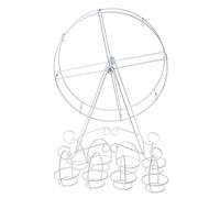 Metal Rotating Stand for 8 Cups, Cupcakes, Desserts, Cakes - Elegant Display Holder for Parties, Events, and Home Use