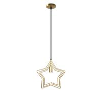 Metal Rotation Five-Pointed Star Gold Pendant Light