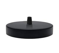 Metal Round Black Ceiling Rose 100mm Durable Pendant Light Canopy Plate with Cord Grip and Mounting Accessories for Modern Ceiling Lighting Fixture Home Office Kitchen Industrial Dining Room Decor