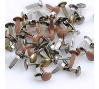Metal Round Brads | Pastel Multicolor 14x8 mm 50 Pcs: Craft, Scrapbooking, Card Making, Shoe Decoration(Mix)