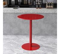 Metal Round Coffee Table 70cm Tall Top Bar Table for Bistro Pub Pink Standing Desk for Kitchen Dining Cocktail Counter Table for Indoor Use