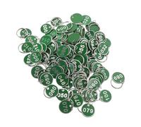 Metal Round Numbered Tags, Aluminum Alloy Metal Number Tags 100 Pcs for Keychain Luggage Sauna Locker ID Storage(1-100)