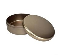 Metal Round Storage Tins With Tight-Fit Lids, 6 Pack, 145 X 5 Cm | candle making tins,Round Tins with Lids, 6 Pack, 14.5 x 5 cm for Candle Making