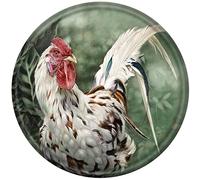 Metal Round Tin Sign Mottled Rooster Antique Tin Sign Bar Poster Metal Wall Art Vintage Tin Sign Metal Tin Sign Plaque Suitable for Home Club Garage Kitchen Bar Country Cottage Restaurant 12x12 Inch