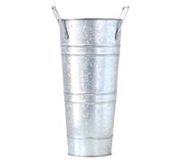 Metal Round Umbrella Holder for Entryway, Indoor Galvanized Iron Stand for Canes and Walking Sticks, Compact Space-Saving Design, Open-Top Organization Bucket for Hallway or Porch (Stainless Steel)