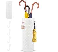 Metal Round Umbrella Stand Rack, Free Standing Umbrella Holder Decorative, Umbrella Holder Bin, Multipurpose Walking Sticks Holder for Umbrella Cane Wrapping Paper Entryway Home Hotel Office