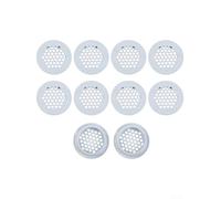 Metal Round Vent Cover Set of 10 for Cabinets, Enhancing Air Circulation and Aesthetics (Flat-35mm)