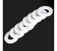 Metal rubber washer， PTFE Shoulder Washer Plastic Gasket Round Flat ID 3-29mm Thickness 1.25mm 10pcs(17x21x1.25mm)
