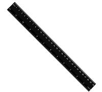 Metal Ruler Black Metal Rulers 30cm 12 inch Stainless Steel Ruler Long Office Ruler with Conversion Table Metric Imperial Dual Marking Rulers for School and Office Measuring