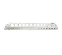 Metal ruler made of stainless steel for detailed marking, featuring non reflective and clear black scales for engineers, students, and artists (Round ruler-300mm)