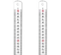 Metal Rulers, 2PCS 40cm Dual Side Precision Long Stainless Steel Ruler, Long Office Ruler, Table Metric Imperial Dual Marking Rulers, Precision Engineering Ruler for School Office Engineering