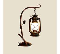 Metal s Wrought Iron Base Antique Table Lamps Decor in Rust Iron Night Lamps for Bedside Nightstand Steampunk Lights Bedroom Bar Cafe Lamps 28*H46cm Interesting
