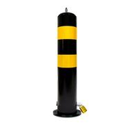 Metal Safety Bollard with Reflective Strips, Rustproof Waterproof Traffic Removable Security Bollards for Driveways, 4 Packs for Parking in Sensitive Areas