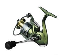 Metal Saltwater Resistant Fishing Reel with Rotating Line Spool, Powerful 15kg Drag System, High Speed 5 5 1 Gear Ratio, and Reverse Lock to Prevent Backlash (4000)