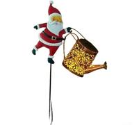 Metal Santa Solar Garden Light 82cm Auto On/Off(lights)