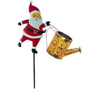 Metal Santa Solar Garden Light 82cm Auto On/Off(warm white)