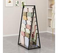 Metal Scarf Display Rack Removable Freestanding Belt Shawl Hijab Storage Organizer Rack for Clothing Store Commercial Home(Black,80x50x145cm)