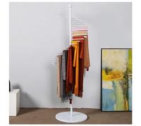 Metal Scarf Holder Display Stand Accessory Organizer Rack, Freestanding Belt Shawl Hanger Hijab Organizer with Spiral Design, Space Saving Shelves, Clothing Store Ribbon Organizer Rack Hanging Bar