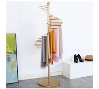 Metal Scarf Holder Display Stand Accessory Organizer Rack, Freestanding Belt Shawl Hanger Hijab Organizer with Spiral Design, Space Saving Shelves, Clothing Store Ribbon Organizer Rack Hanging Bar