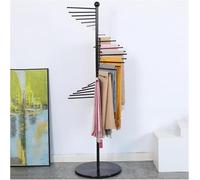 Metal Scarf Holder Display Stand, Freestanding Hanger for Scarves, Shawls, Belts, Space-Saving Accessory Organizer with Spiral Design