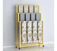 Metal Scarf Holder, Movable Freestanding Display Rack for Boutique & Home Storage, Stylish Organizer for Scarves, Accessories, and Fashion Displays