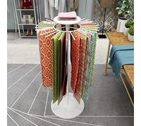 Metal Scarf Rack - Adjustable Freestanding Display Stand with Pivoting Round Design for Clothing Stores and Home Use